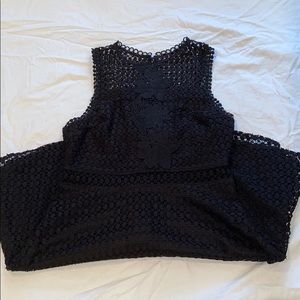 Black Francesca’s flower pattern dress